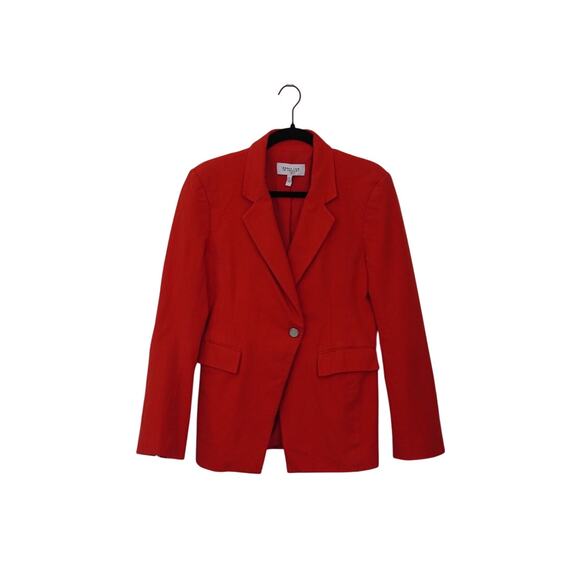 Derek Lam 10 Crosby Red Noah Single Breasted Jacket Sz 10 - Picture 4 of 6